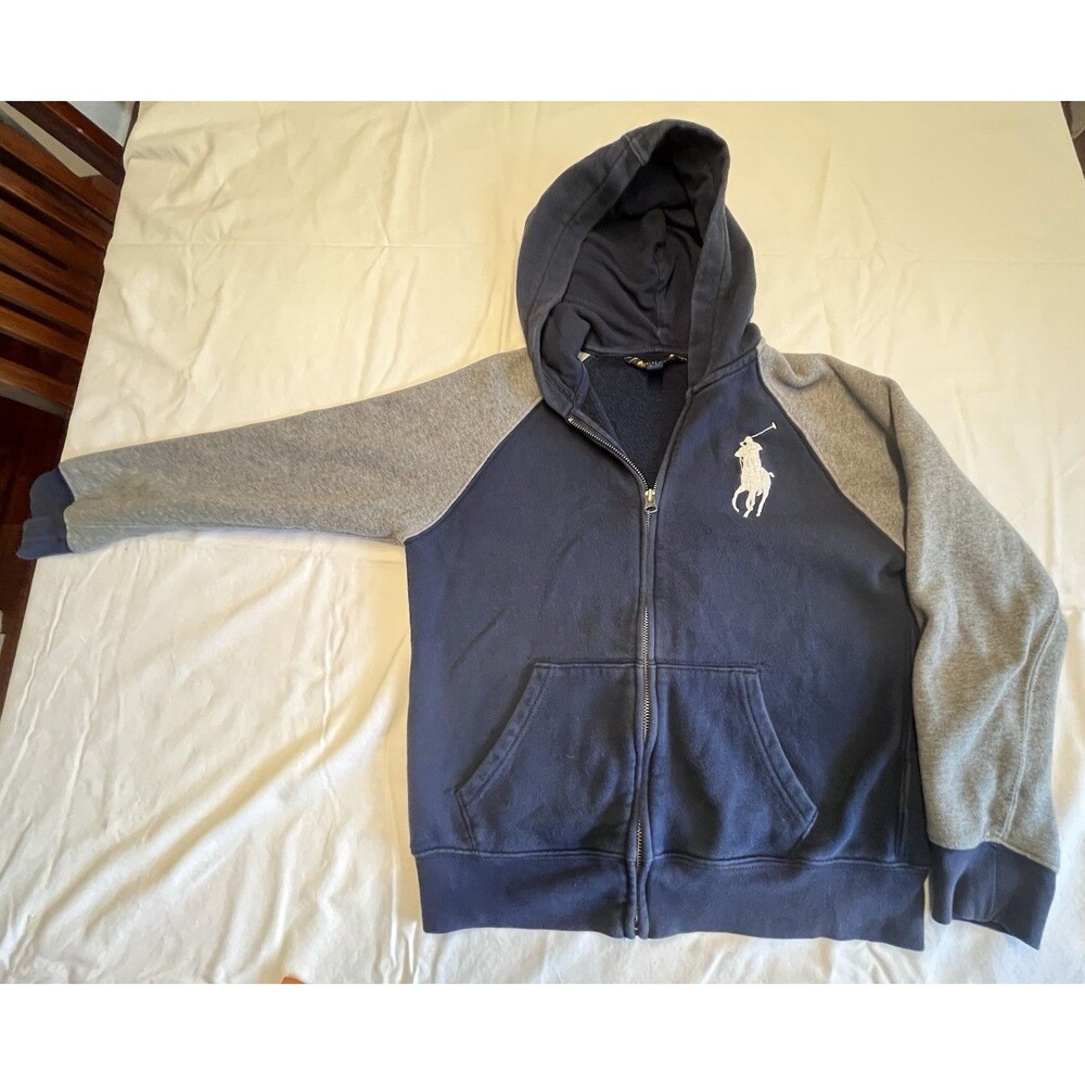 boys’ Polo Ralph Lauren full-zip fleece hoodie, size Medium (10–12
